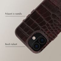 Selencia Croco Backcover met MagSafe Apple iPhone 16 - Choco Brown