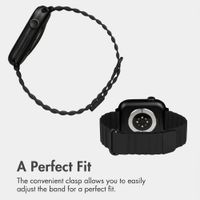 imoshion Magnetic Faux Leather Band Apple Watch | 44/45/46/49 mm - Black