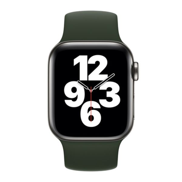 Apple Siliconen solobandje Apple Watch | 44/45/46/49 mm - Maat 8 - Cyprus Green