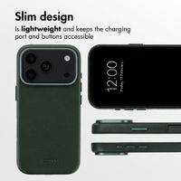 Accezz Leather Case with MagSafe Apple iPhone 18 Pro / 17 Pro - Cedar Green