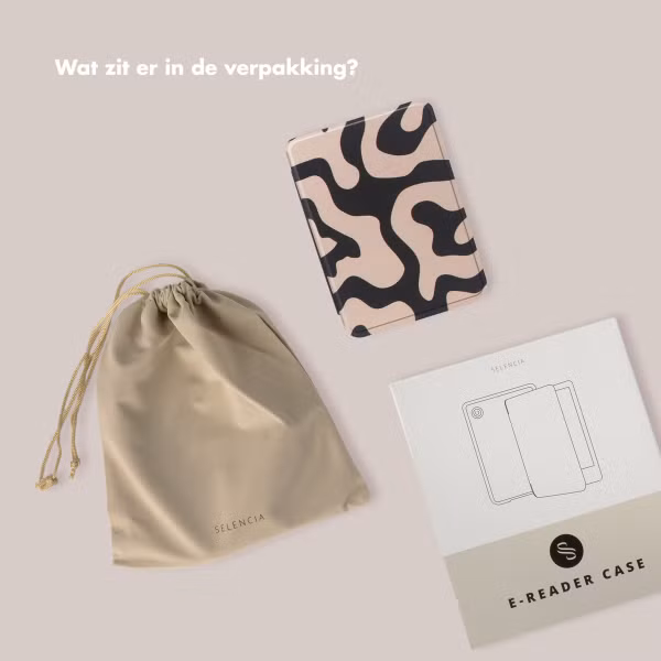 Selencia Vivid Bookcase Kobo Clara Colour / Clara BW - Art Wave Black