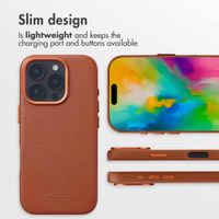 Accezz Leather Back Cover with MagSafe Apple iPhone 16 Pro - Sienna Brown
