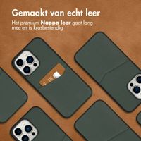 Accezz Premium Leather Card Slot Backcover Apple iPhone 14 Pro Max - Groen
