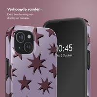 Selencia Vivid Tough Backcover met MagSafe iPhone 15 - Stars Plum Lilac