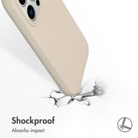 Accezz Liquid Silicone Back Cover Apple iPhone 14 Pro - Stone