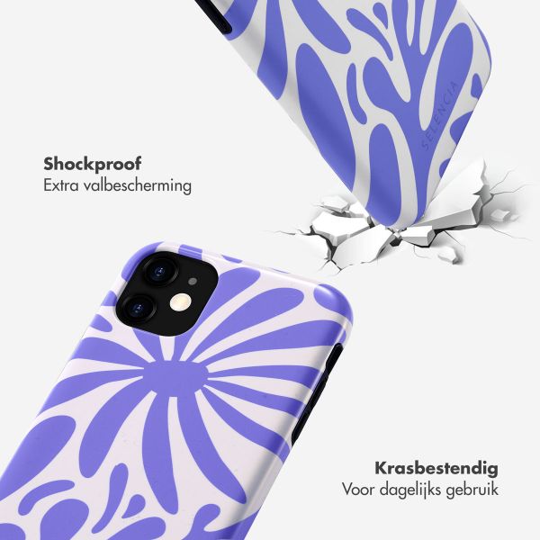 Selencia Vivid Tough Backcover iPhone 11 - Modern Bloom Sapphire Blue