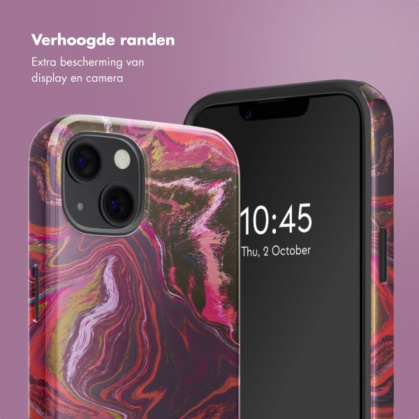 Selencia Vivid Backcover met MagSafe Apple iPhone 13 - Marble Purple