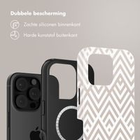Selencia Vivid Tough Backcover met MagSafe Apple iPhone 16 Pro - Beige Zigzag