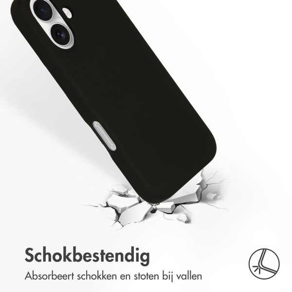 Accezz Liquid Silicone Backcover met MagSafe Apple iPhone 16 Plus - Zwart