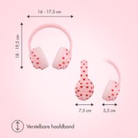 imoshion Draadloze Kinderkoptelefoon LED Light - Decibelbegrenzer - Met AUX kabel - Hartjes