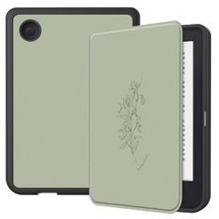 imoshion Design Slim Soft Case Sleepcover Kobo Clara 2E / Tolino Shine 4 - Floral Green