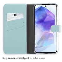 Selencia Echt Lederen Bookcase Samsung Galaxy A36  - Air Blue