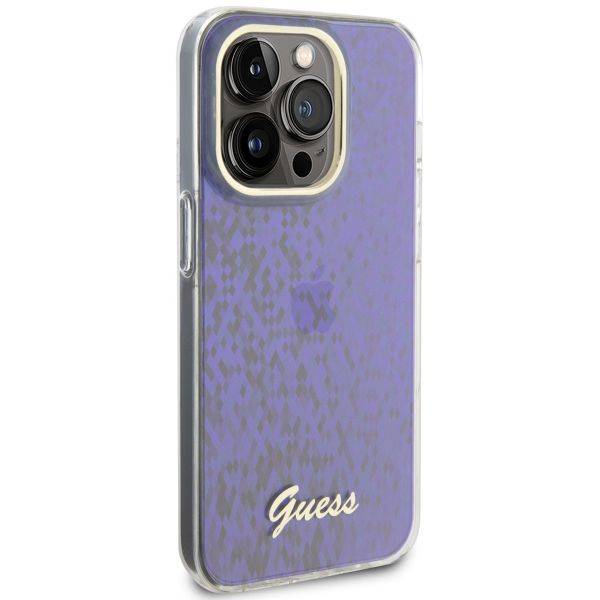 Guess Faceted Mirror Backcover iPhone 15 Pro - Blauw