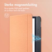 imoshion Canvas Sleepcover Bookcase met stand Tolino Vision 5 - Peach