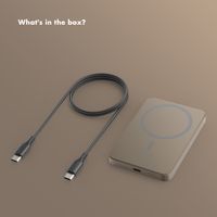 Selencia Vivid Powerbank 5,000 mAh - Wireless Powerbank - MagSafe and Qi - Desert Gold / Country Moo'd