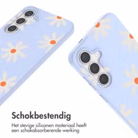 imoshion Siliconen design hoesje met koord Samsung Galaxy S24 - Lila Flower Distance