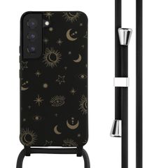 imoshion Siliconen design hoesje met koord Samsung Galaxy S22 - Sky Black