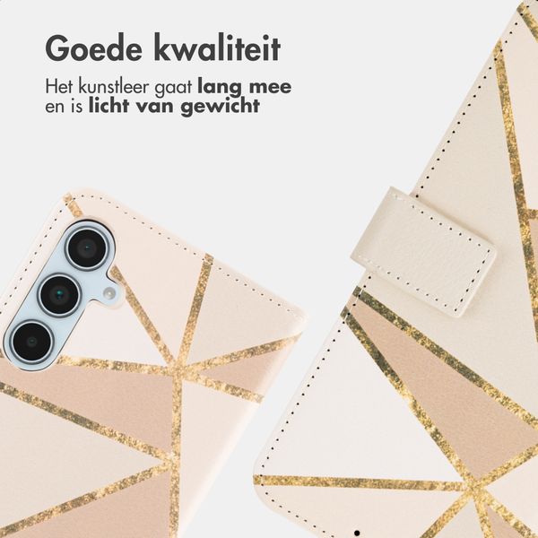 imoshion Design Bookcase Samsung Galaxy A35 - Beige Graphic