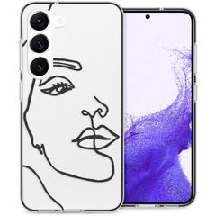 imoshion Design hoesje Samsung Galaxy S23 - Abstract Gezicht - Zwart