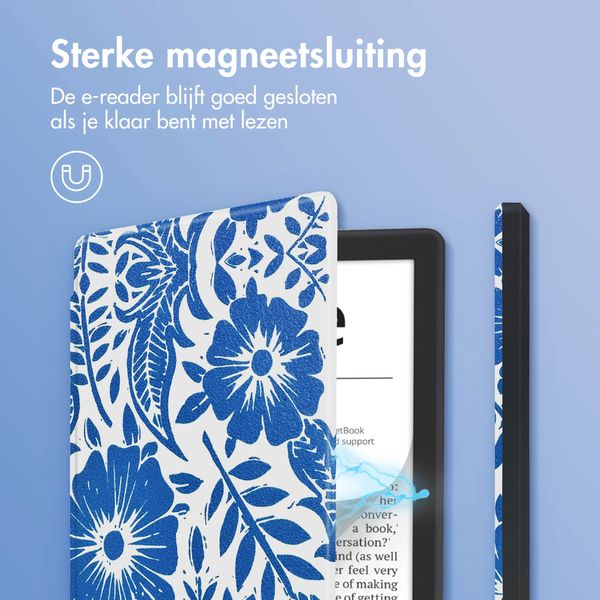 imoshion Design Slim Hard Case Bookcase Pocketbook Verse / Verse Pro / Verse Pro Color / Vivlio Light / Light HD - Flower Tile