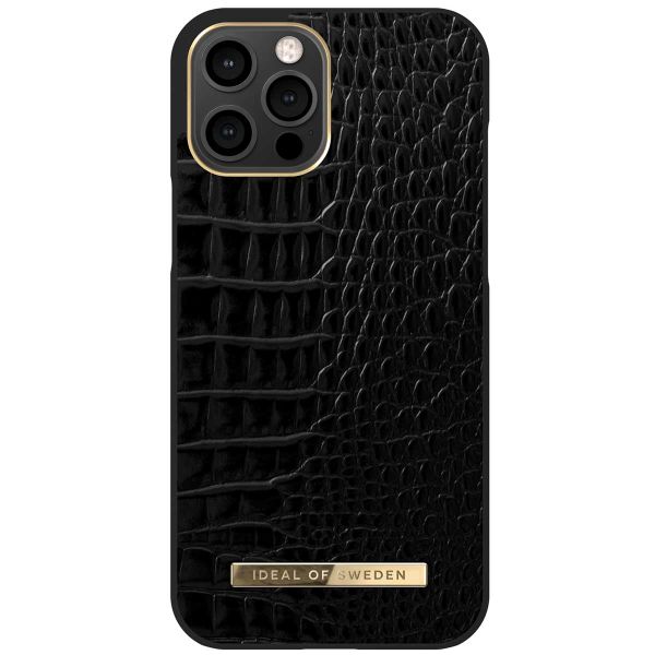 iDeal of Sweden Atelier Backcover iPhone 12 Pro Max - Neo Noir Croco