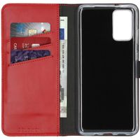 Selencia Echt Leren Bookcase Samsung Galaxy S20 Plus - Rood