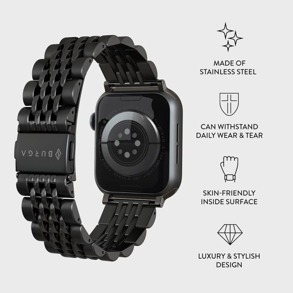 Burga Steel strap Apple Watch | 38/40/41/42 mm - Black