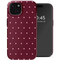Selencia Vivid Case with MagSafe Apple iPhone 15 - Happy Dots Burgundy