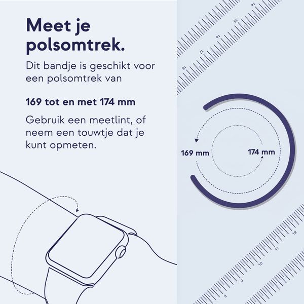 Apple Gevlochten solobandje Apple Watch | 38/40/41/42 mm - Maat 7 - Pistachio