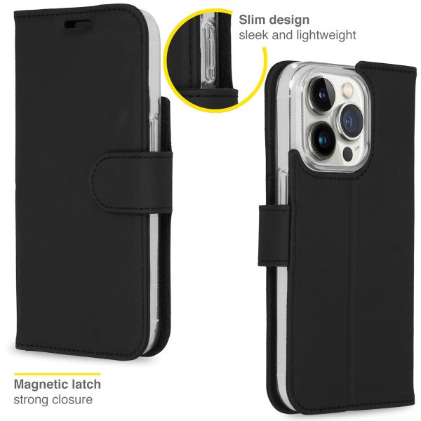 Accezz Wallet Softcase Bookcase Apple iPhone 14 Pro - Zwart