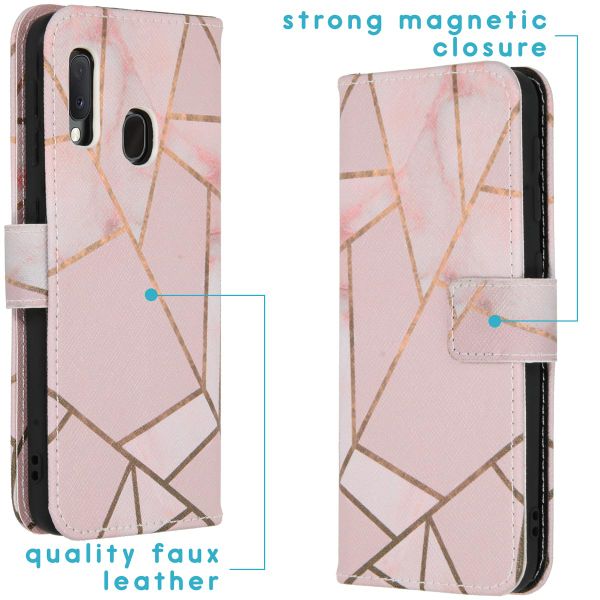 imoshion Design Softcase Bookcase Samsung Galaxy A20e - Pink Graphic