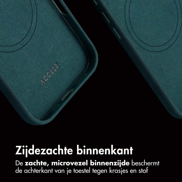 Accezz Vintage Leather Magsafe Backcover Apple iPhone 16 - Smokey Green