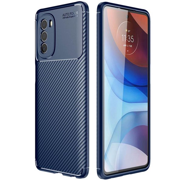 imoshion Carbon Softcase Backcover Motorola Moto G51 - Blauw