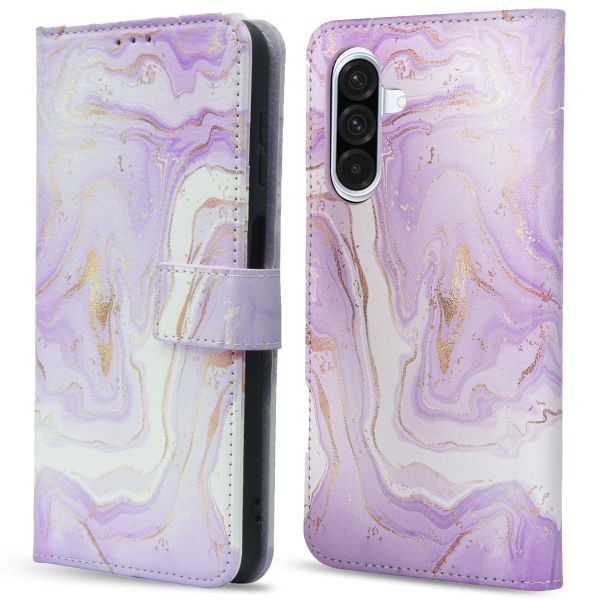 imoshion Design Bookcase Samsung Galaxy A36 - Purple Marble