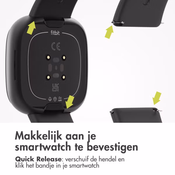 imoshion Siliconen bandje Fitbit Versa / Versa 2 / Versa Lite - Maat L - Zwart