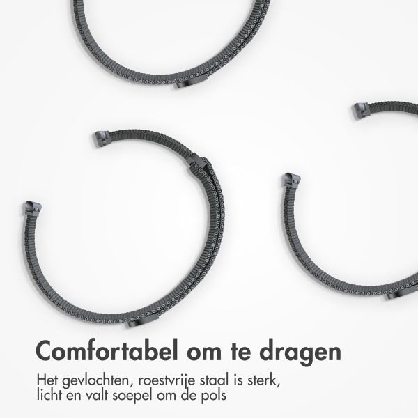 imoshion Milanees magnetisch bandje Apple Watch Series 1 - 11 / SE / Ultra (44/45/46/49 mm) - Maat M - Space Grey