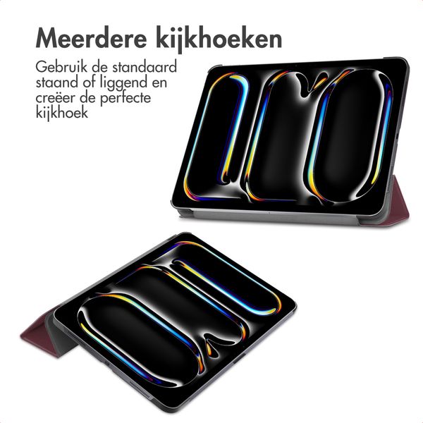 imoshion Trifold Bookcase Apple iPad Pro 11 (2025) M5 / (2024) M4 - Bordeaux