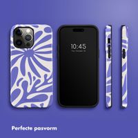 Selencia Vivid Backcover Apple iPhone 14 Pro Max - Modern Bloom Sapphire Blue