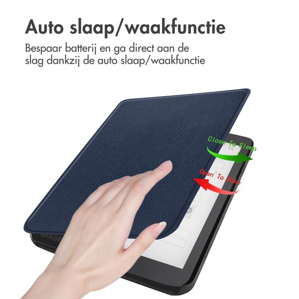 imoshion Slim Hard Case Bookcase Kobo Aura One - Donkerblauw