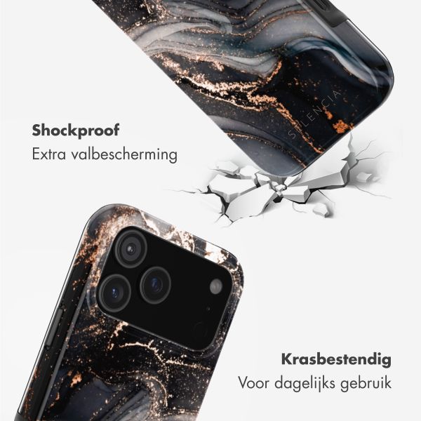 Selencia Vivid Backcover met MagSafe Apple iPhone 17 Pro - Chic Marble Black