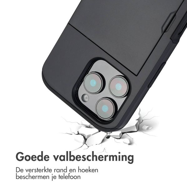 imoshion Backcover met pasjeshouder Apple iPhone 16 Pro - Zwart