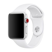 Apple Sport Band Apple Watch Series 1 - 9 / SE (38/40/41 mm) | Series 10 / 11 (42 mm) - Maat M/L - Wit