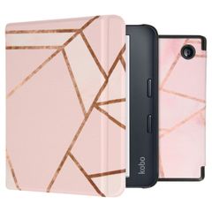 imoshion Design Slim Hard Case Sleepcover met stand Kobo Libra 2 / Tolino Vision 6 - Pink Graphic