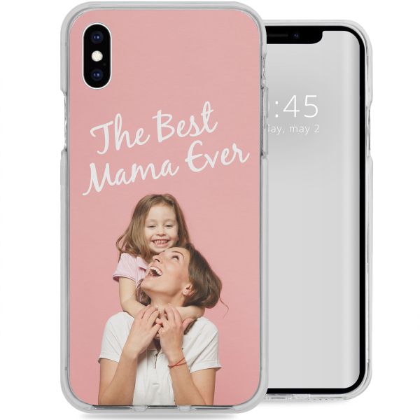 Ontwerp je eigen iPhone Xs / X gel hoesje - Transparant