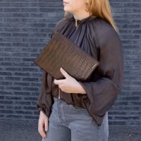Selencia Croco bookcase Samsung Galaxy Tab A11 Plus / A9 Plus - Choco Brown