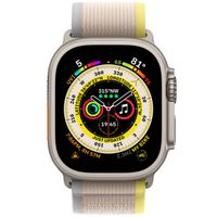 Apple Trail Loop Band Apple Watch Series 1 t/m 11 / SE / Ultra (44/45/46/49 mm) - Maat M/L - Geel / Beige