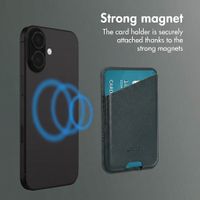 Accezz Magnetic Leather Card Holder - Compatible with Apple Find My - Cedar Green