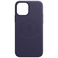 Apple Leather Backcover MagSafe Apple iPhone 12 (Pro) - Deep Violet