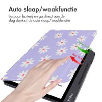 imoshion Design Slim Hard Case Sleepcover met stand Kobo Libra H2O - Flowers Distance