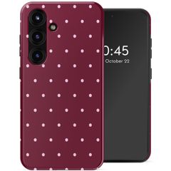 Selencia Vivid Backcover met MagSafe Samsung Galaxy S25 - Happy Dots Burgundy